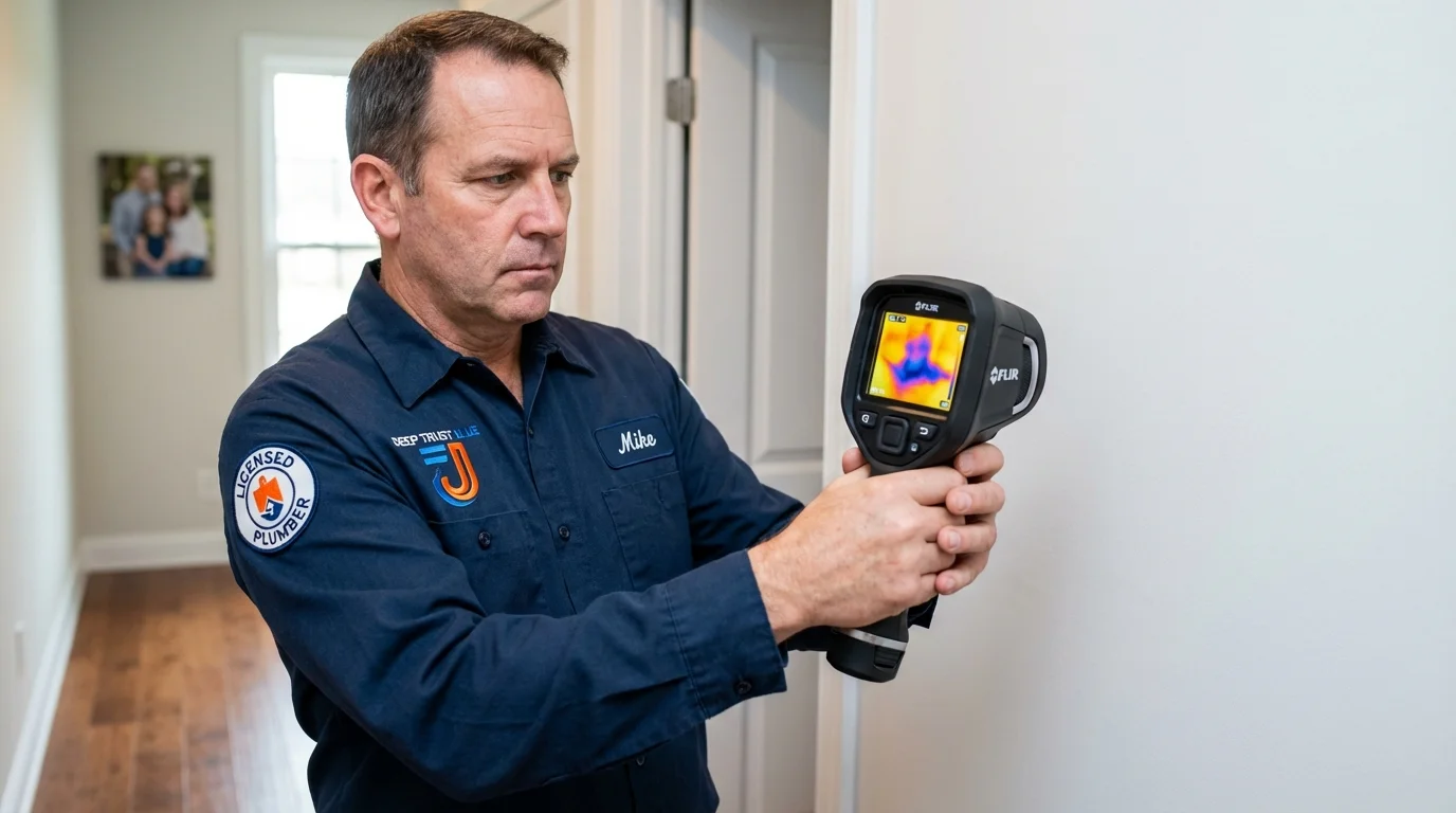 Thermal imaging leak detection by Johns Plumbing LLC in McLoud